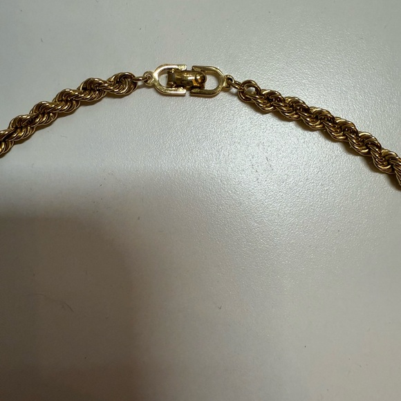 Vintage Christian Dior Gold Rope Chain Necklace - Picture 3 of 3